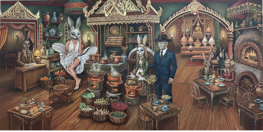 House of Masks Original Art by Atissanan